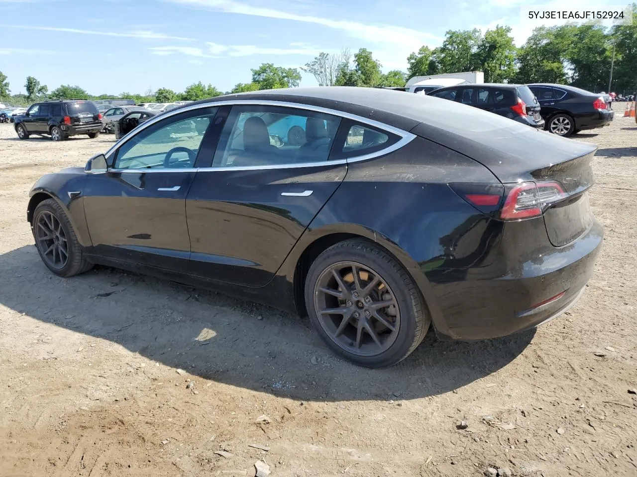 2018 Tesla Model 3 VIN: 5YJ3E1EA6JF152924 Lot: 60124044