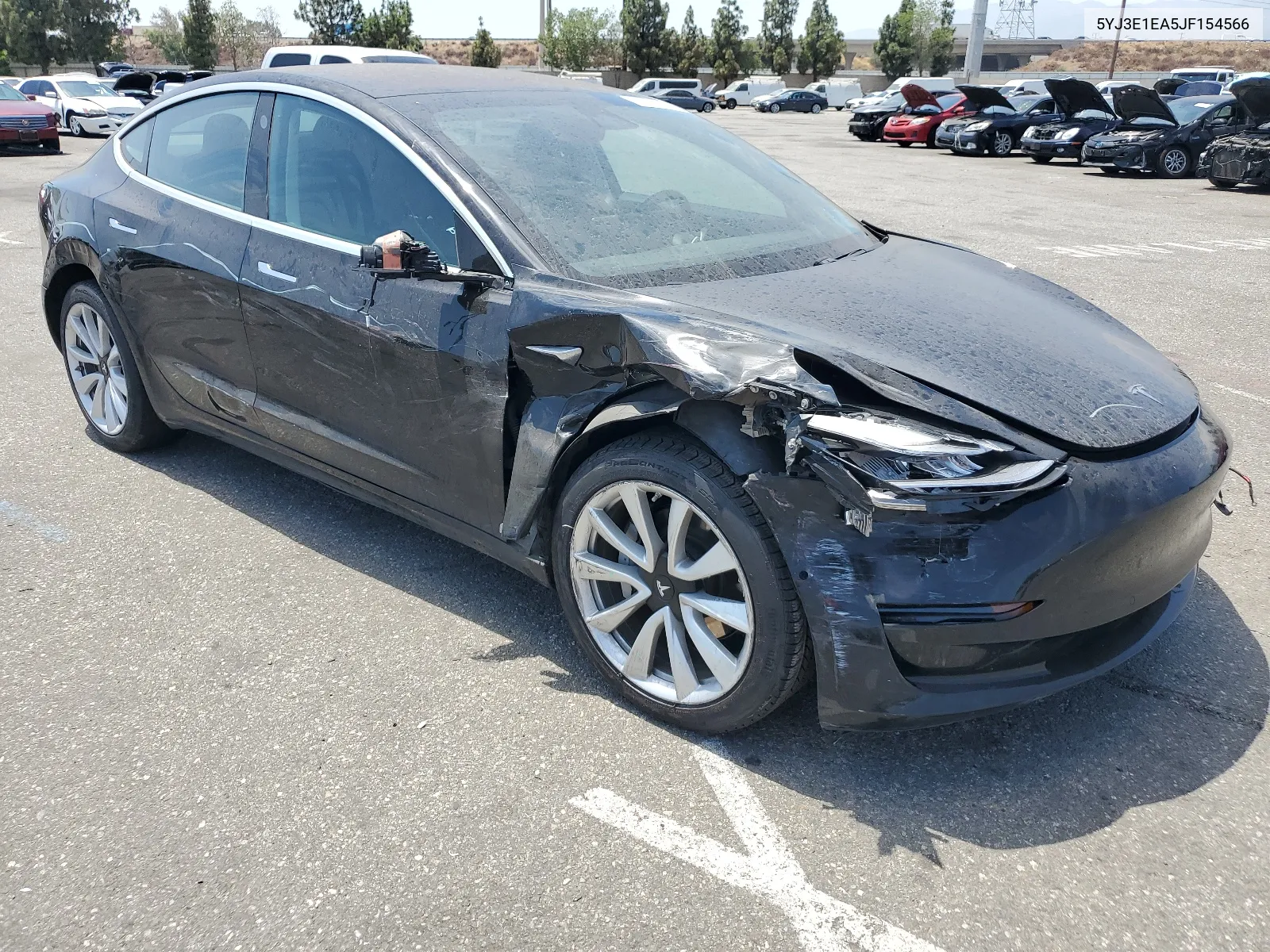 2018 Tesla Model 3 VIN: 5YJ3E1EA5JF154566 Lot: 62594734