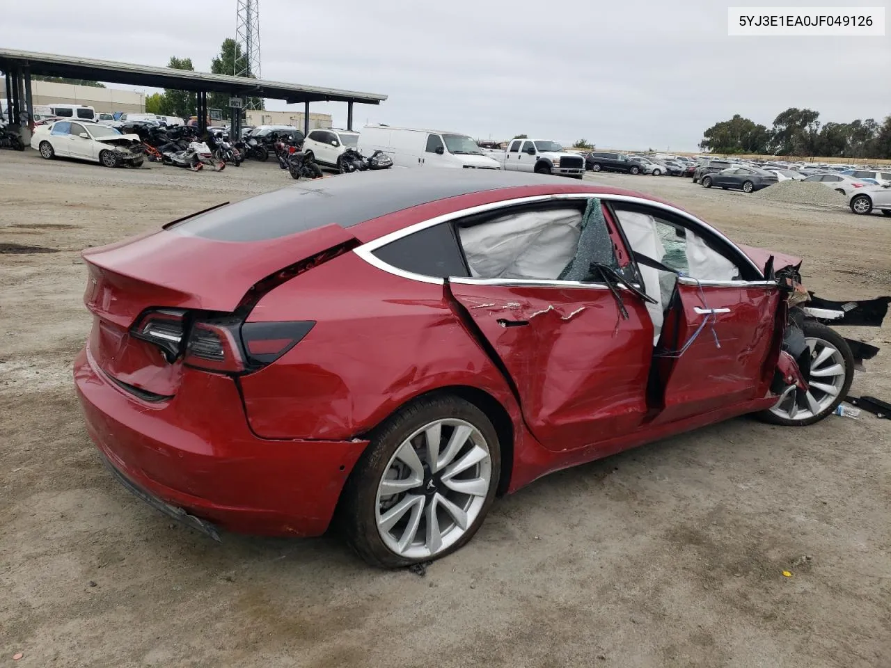 2018 Tesla Model 3 VIN: 5YJ3E1EA0JF049126 Lot: 65163574