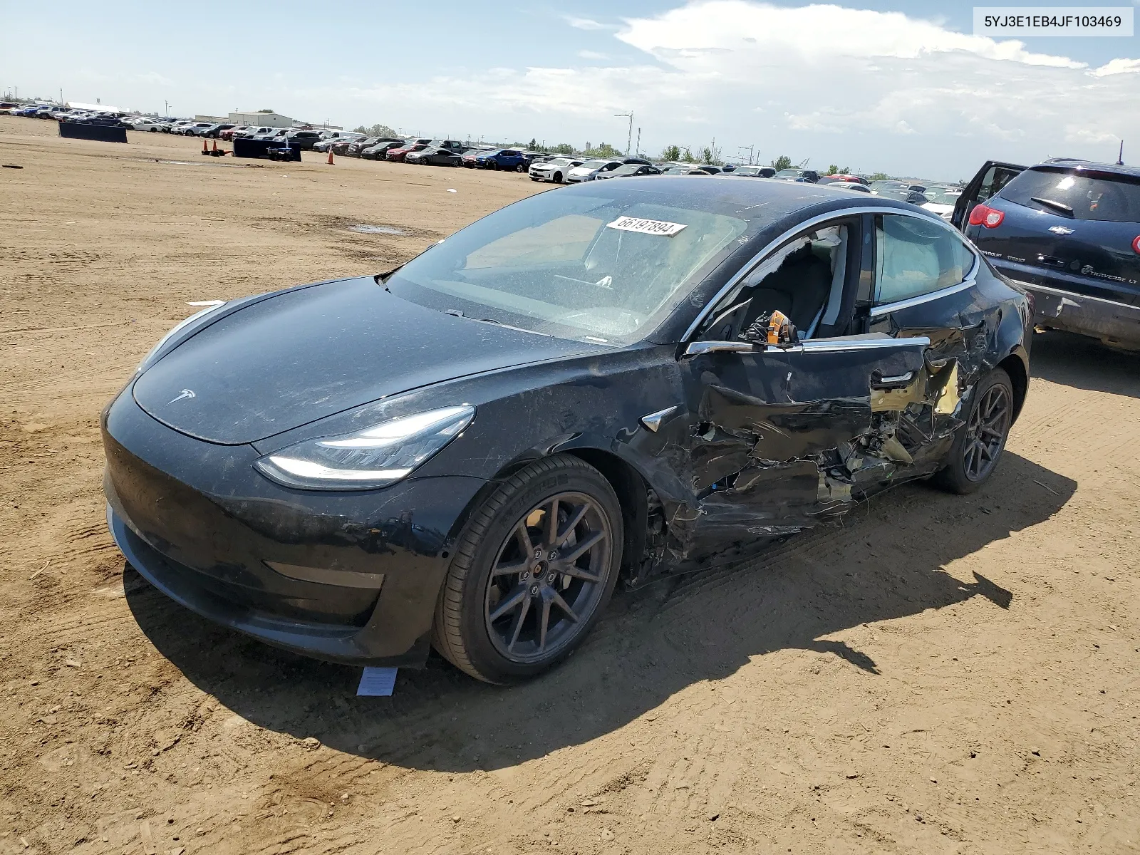 2018 Tesla Model 3 VIN: 5YJ3E1EB4JF103469 Lot: 66197894