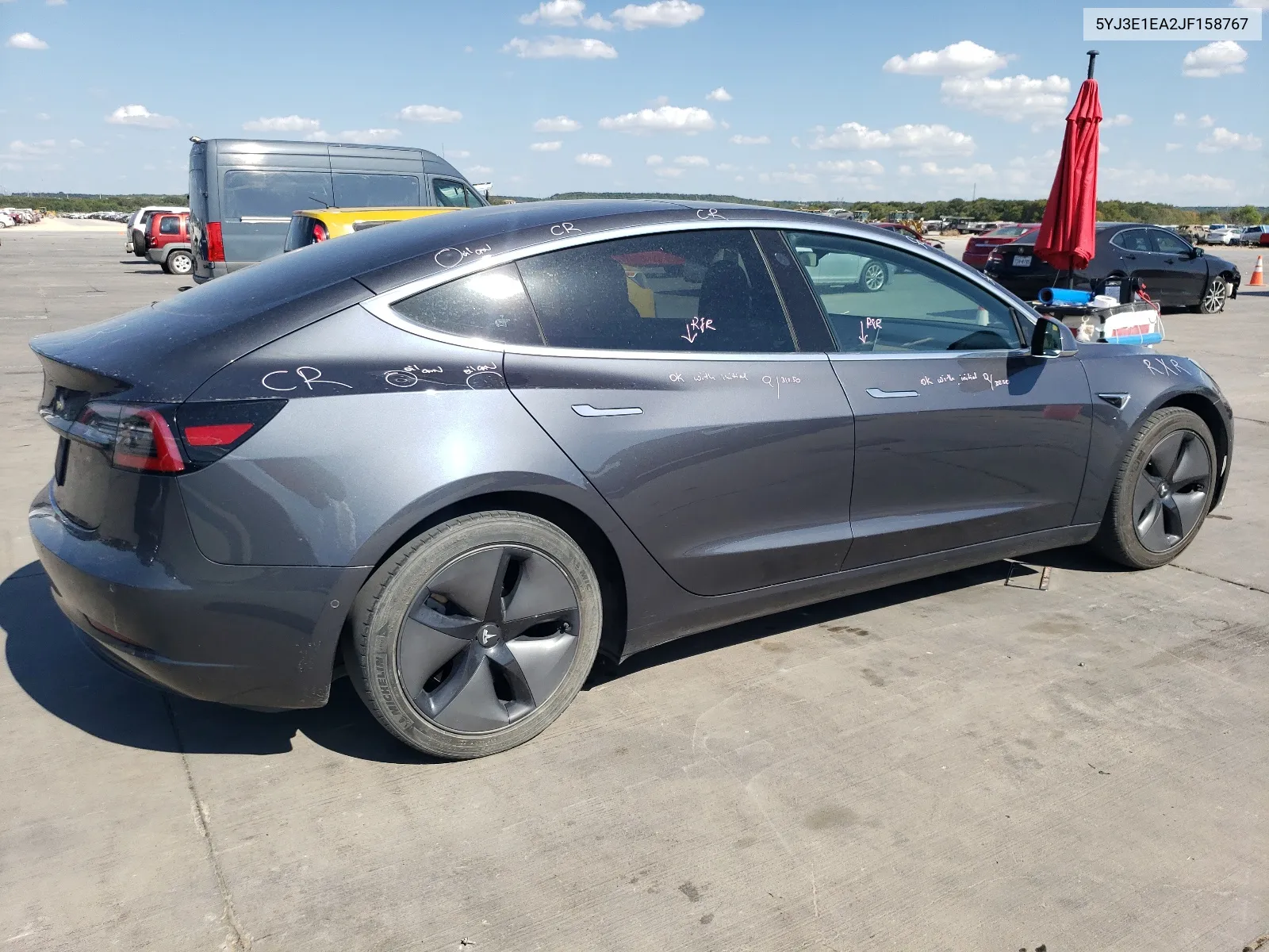 2018 Tesla Model 3 VIN: 5YJ3E1EA2JF158767 Lot: 67372664