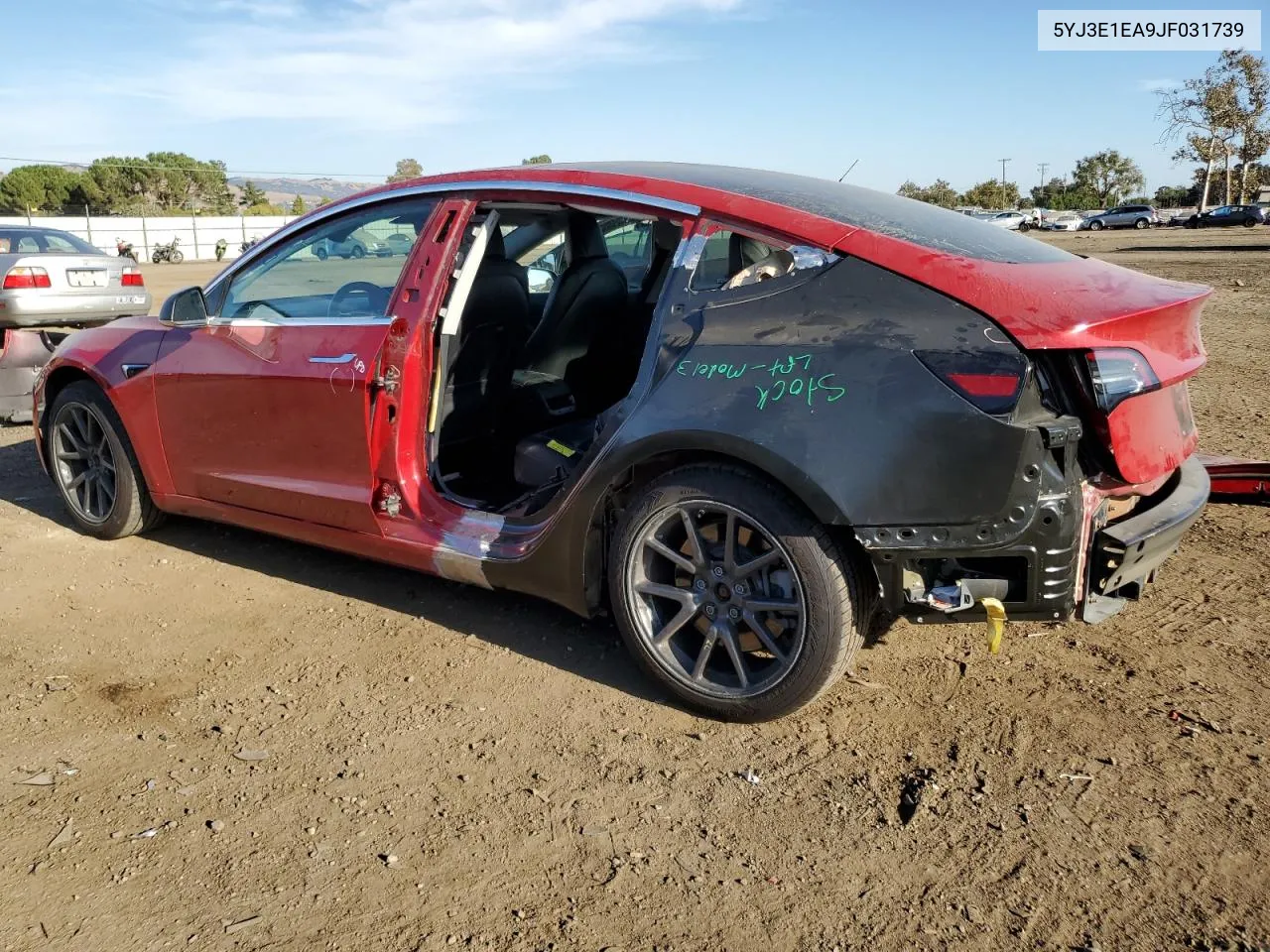 2018 Tesla Model 3 VIN: 5YJ3E1EA9JF031739 Lot: 67487934