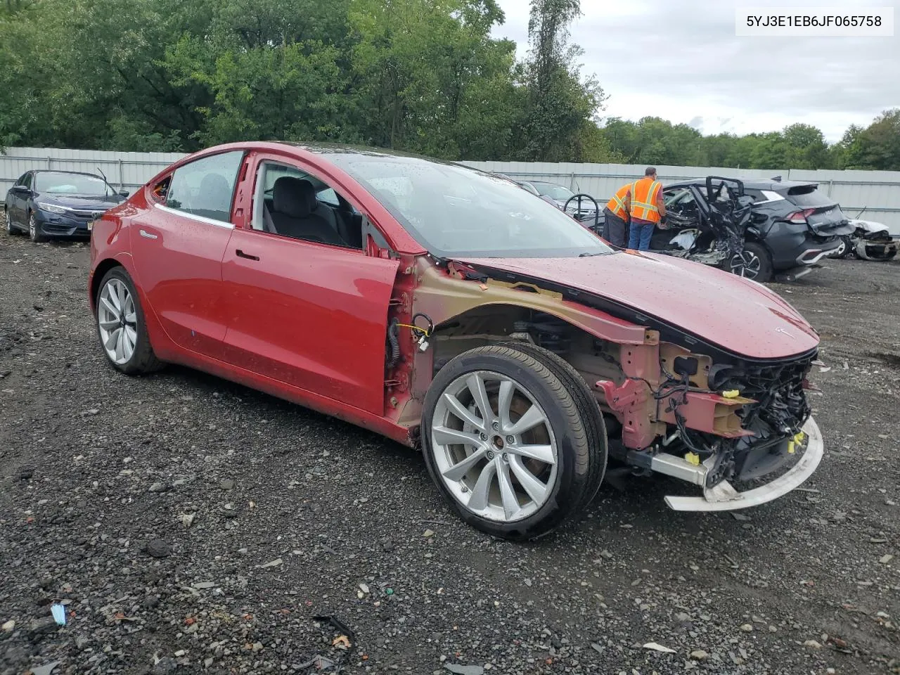 2018 Tesla Model 3 VIN: 5YJ3E1EB6JF065758 Lot: 68118754