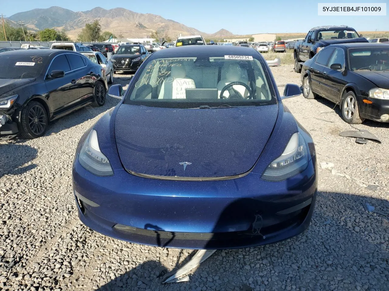 2018 Tesla Model 3 VIN: 5YJ3E1EB4JF101009 Lot: 68505234