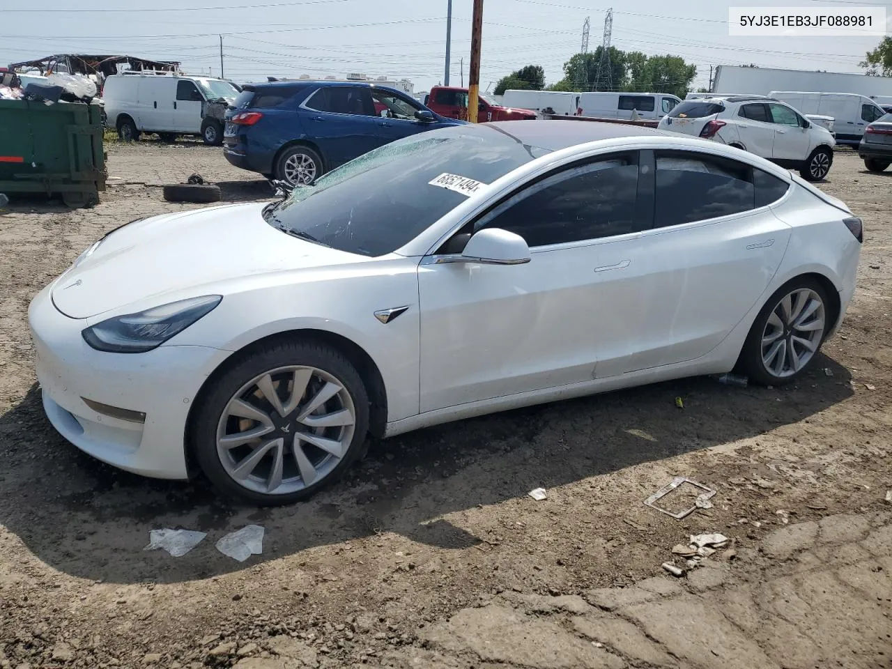 5YJ3E1EB3JF088981 2018 Tesla Model 3