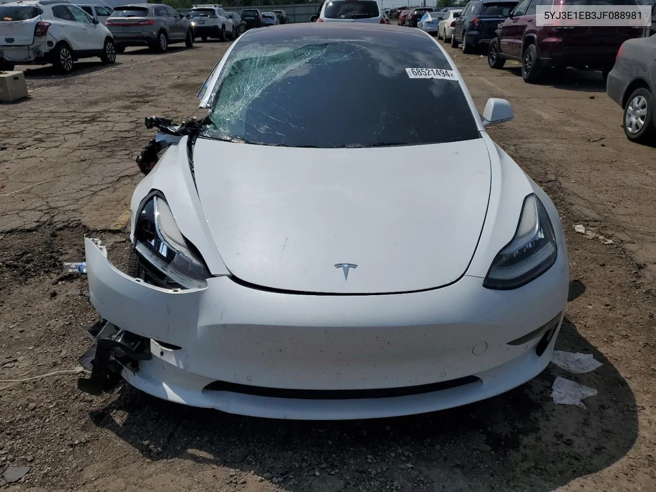 2018 Tesla Model 3 VIN: 5YJ3E1EB3JF088981 Lot: 68521494