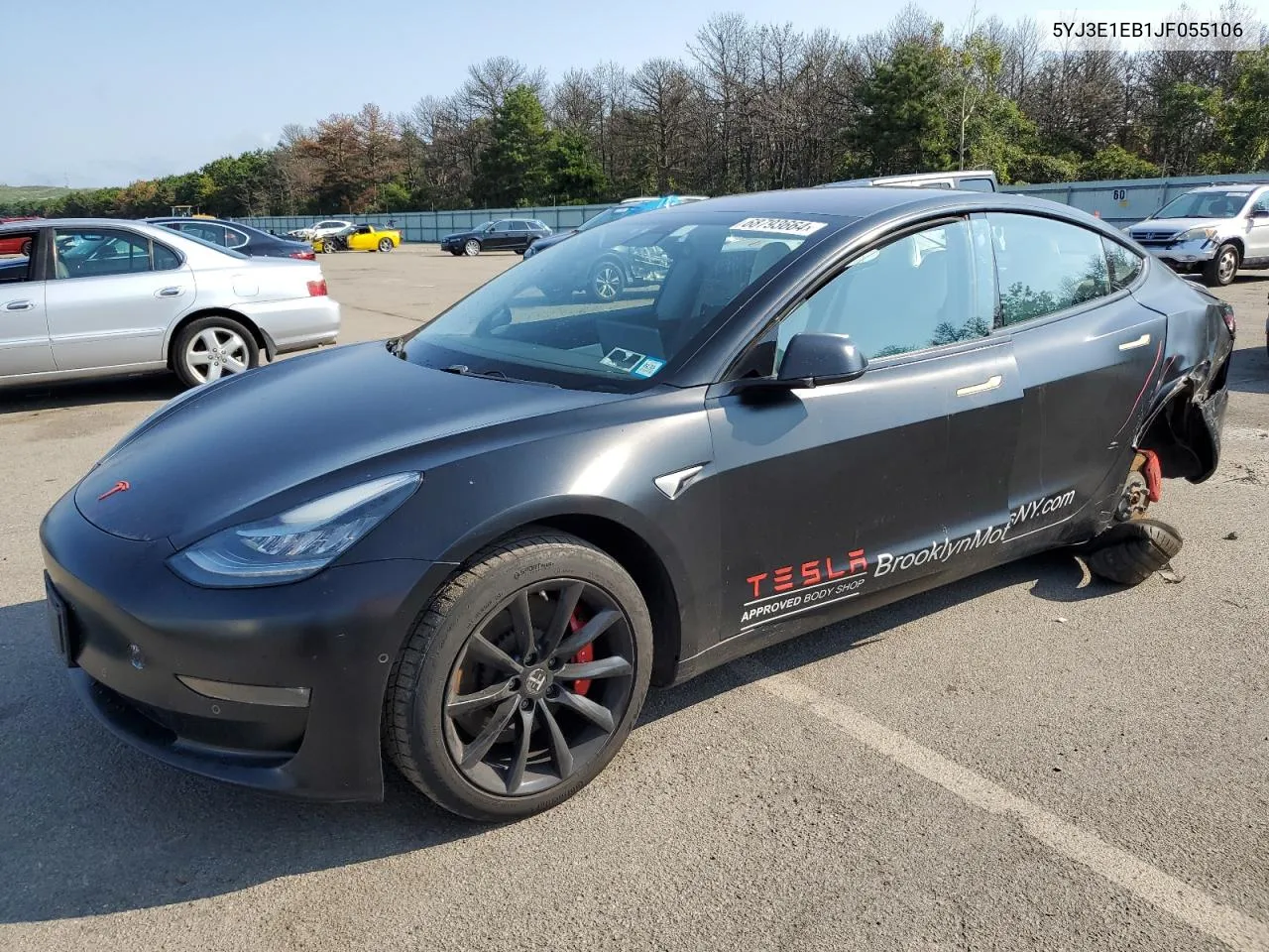 2018 Tesla Model 3 VIN: 5YJ3E1EB1JF055106 Lot: 68793664