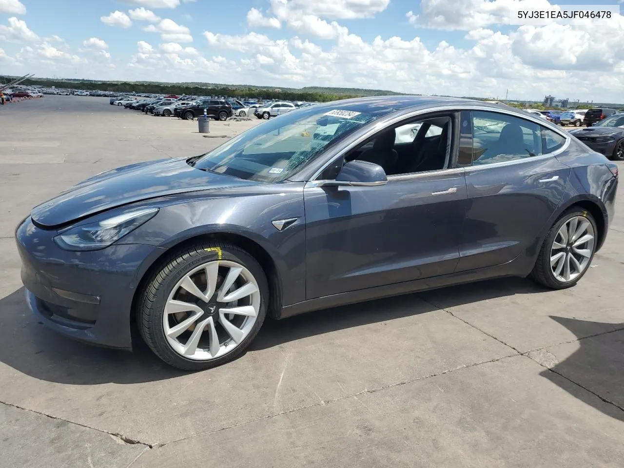 2018 Tesla Model 3 VIN: 5YJ3E1EA5JF046478 Lot: 68950284