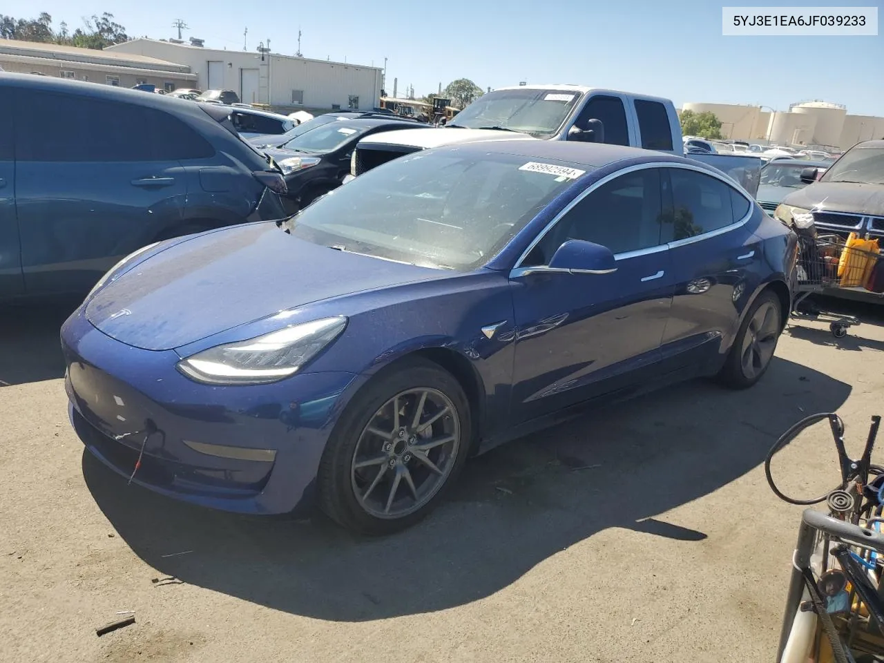 2018 Tesla Model 3 VIN: 5YJ3E1EA6JF039233 Lot: 68992594