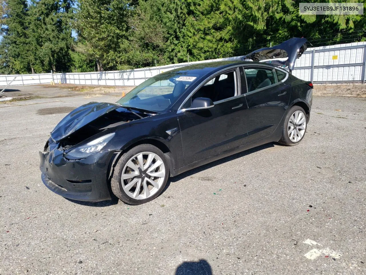 2018 Tesla Model 3 VIN: 5YJ3E1EB9JF131896 Lot: 69125364