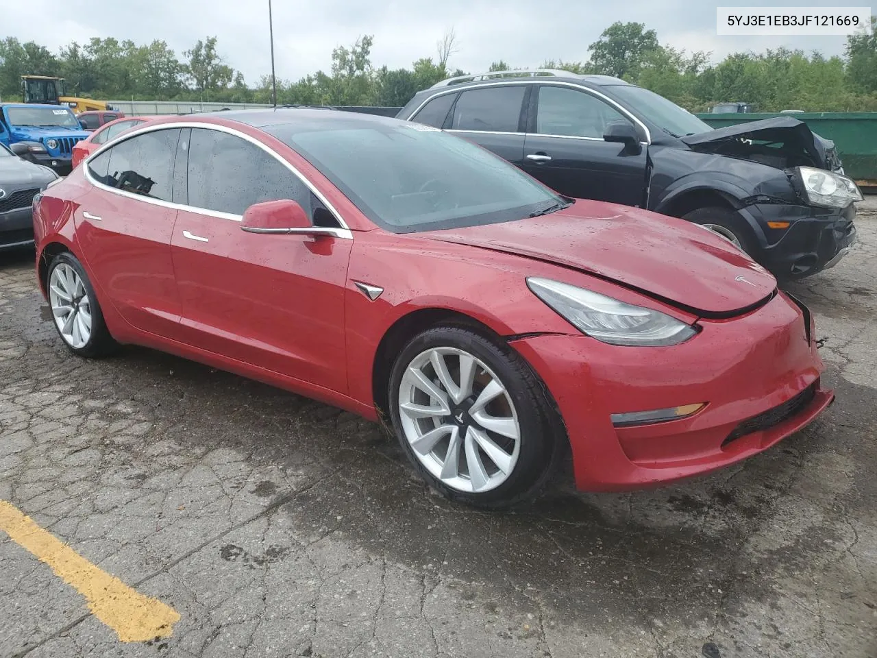 2018 Tesla Model 3 VIN: 5YJ3E1EB3JF121669 Lot: 69301554