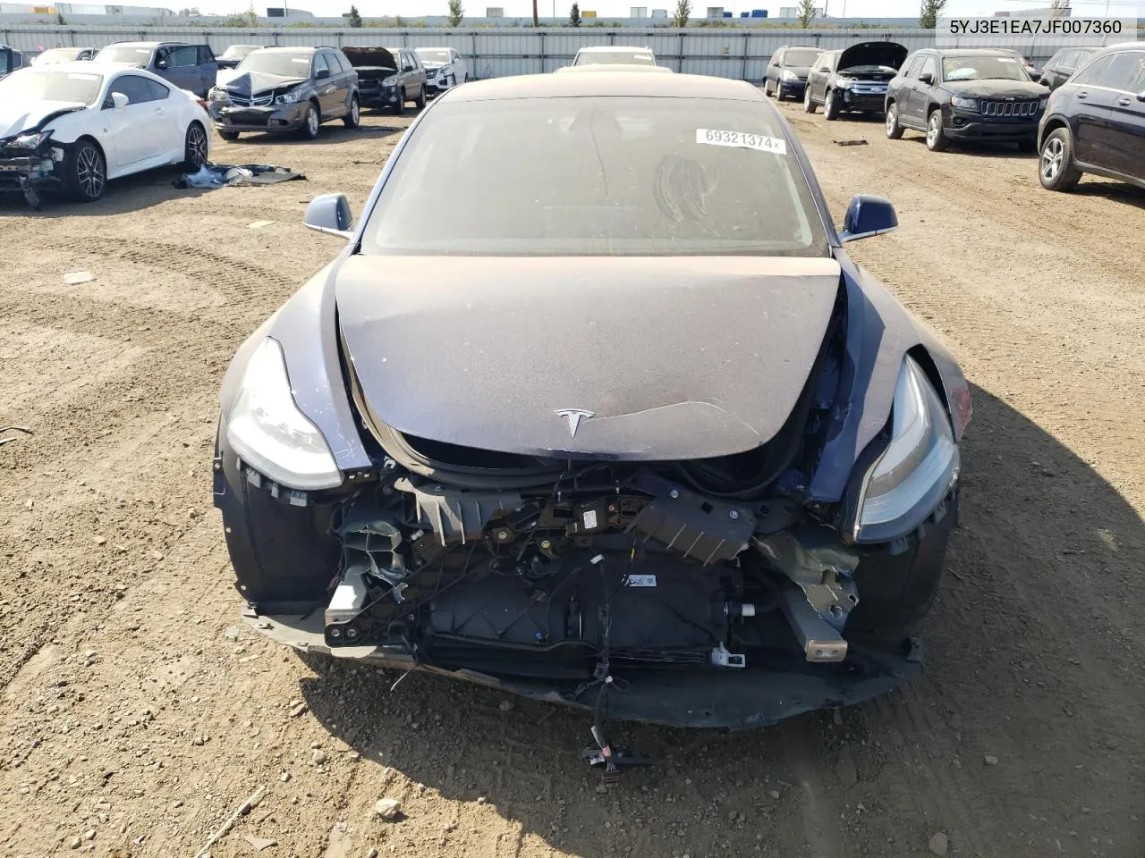 2018 Tesla Model 3 VIN: 5YJ3E1EA7JF007360 Lot: 69321374