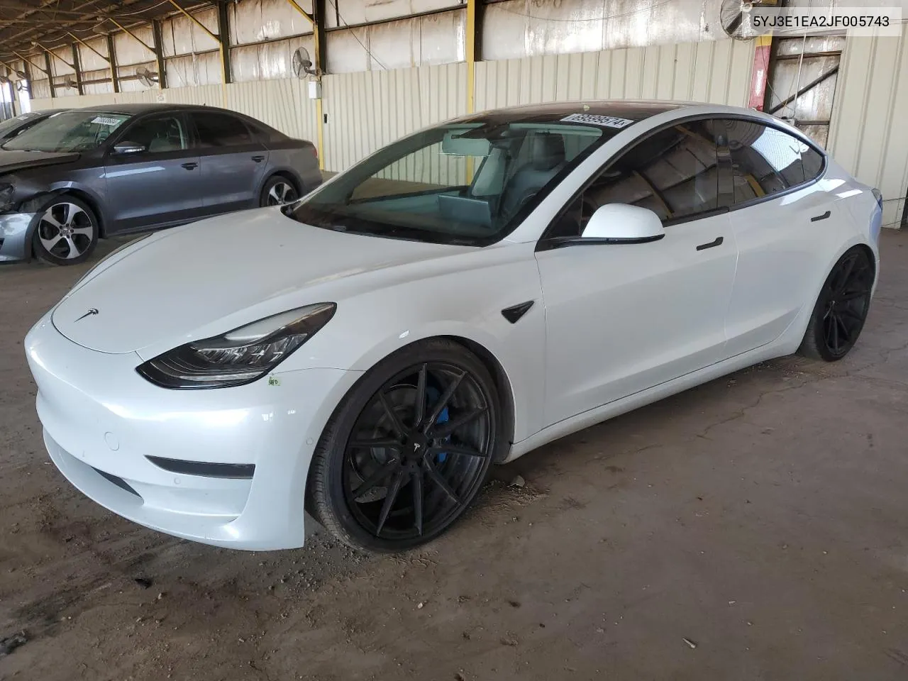 2018 Tesla Model 3 VIN: 5YJ3E1EA2JF005743 Lot: 69599574