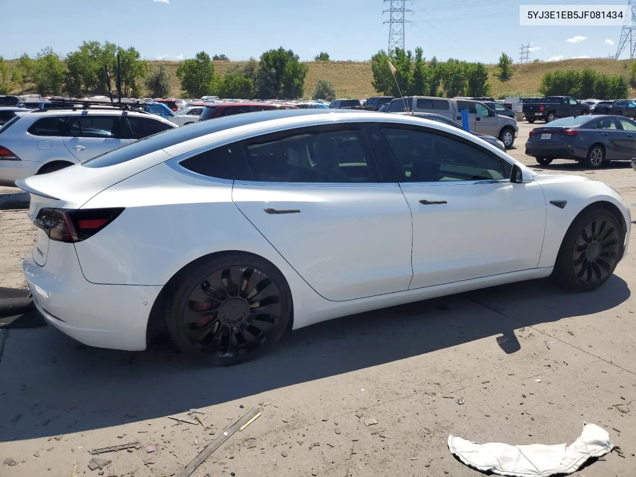 2018 Tesla Model 3 VIN: 5YJ3E1EB5JF081434 Lot: 69697174