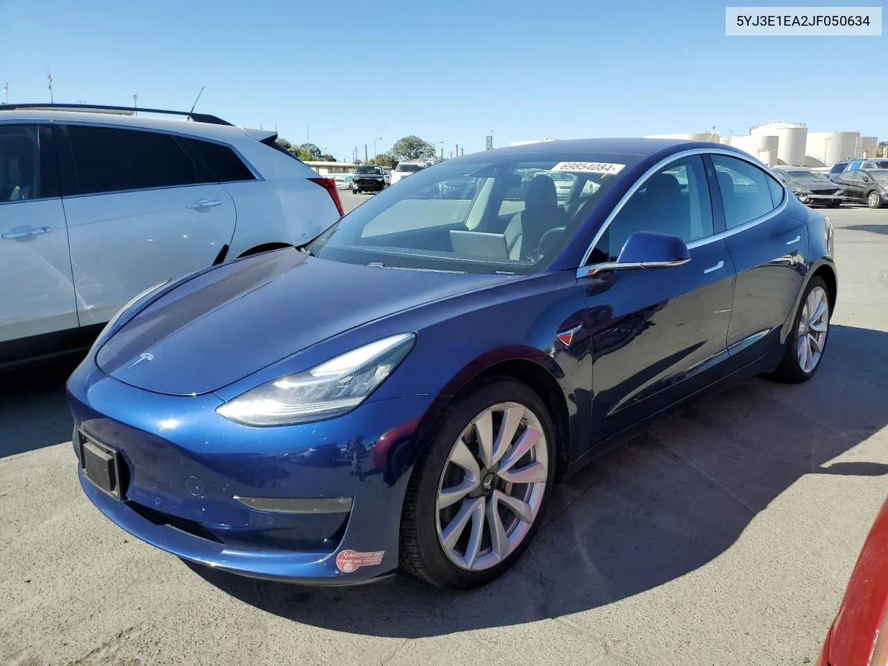 2018 Tesla Model 3 VIN: 5YJ3E1EA2JF050634 Lot: 69854084