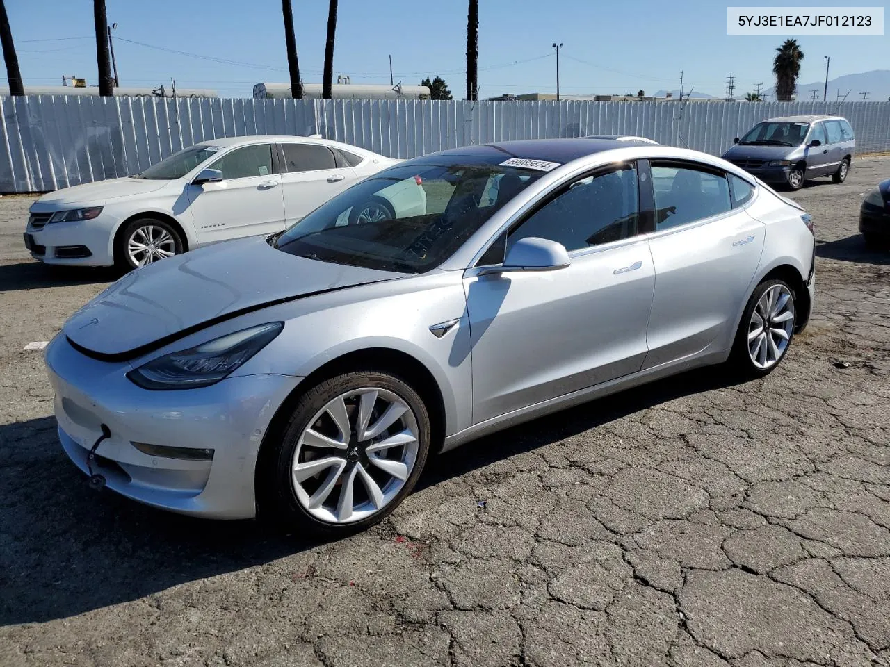 2018 Tesla Model 3 VIN: 5YJ3E1EA7JF012123 Lot: 69985674