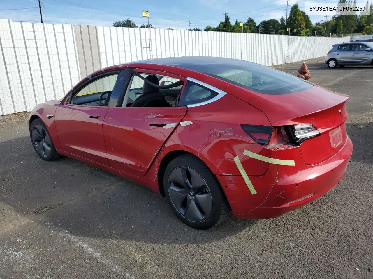 5YJ3E1EA1JF052259 2018 Tesla Model 3