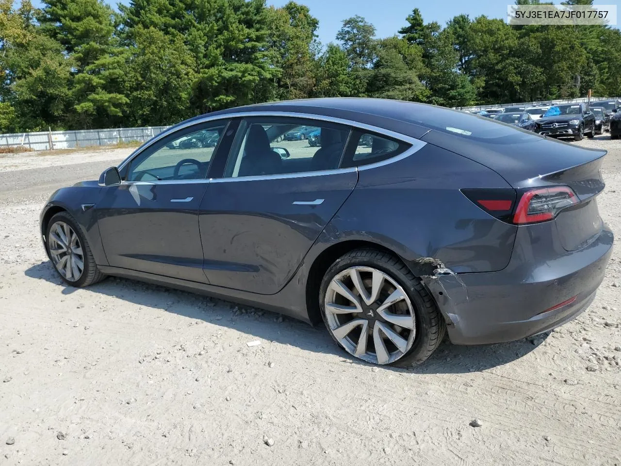 2018 Tesla Model 3 VIN: 5YJ3E1EA7JF017757 Lot: 70475834