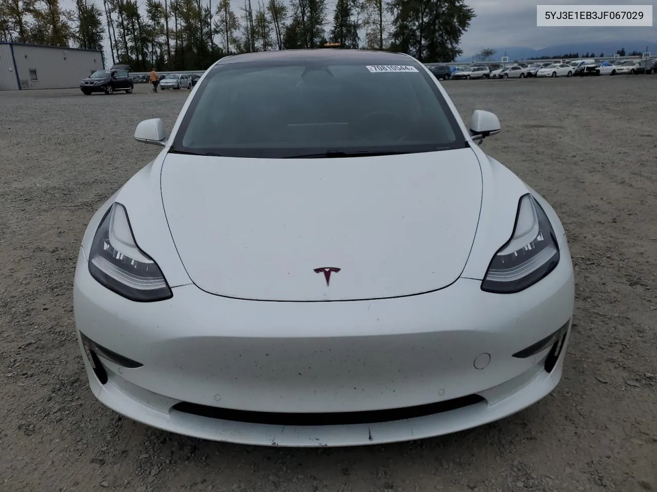 2018 Tesla Model 3 VIN: 5YJ3E1EB3JF067029 Lot: 70810544