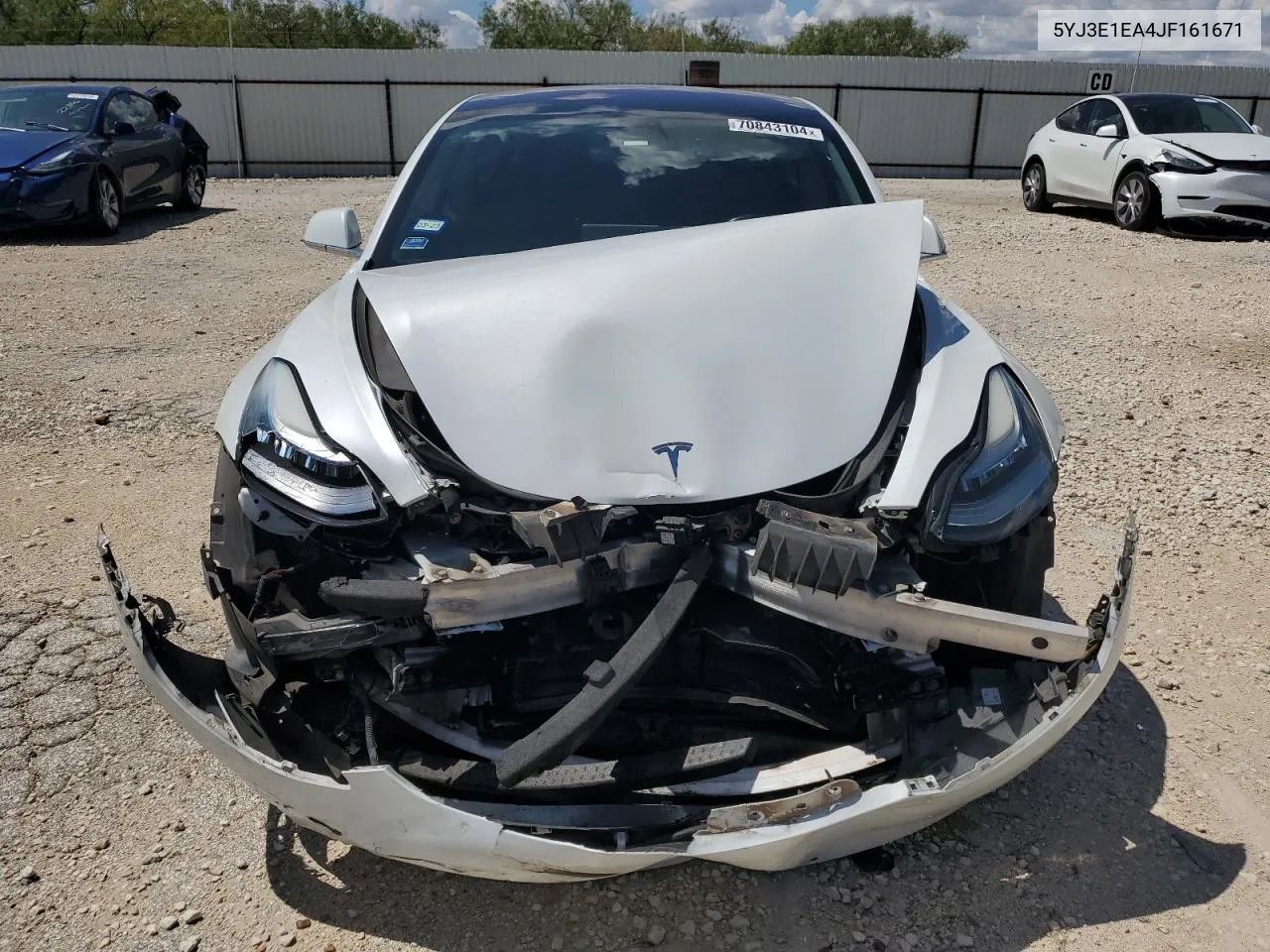 2018 Tesla Model 3 VIN: 5YJ3E1EA4JF161671 Lot: 70843104