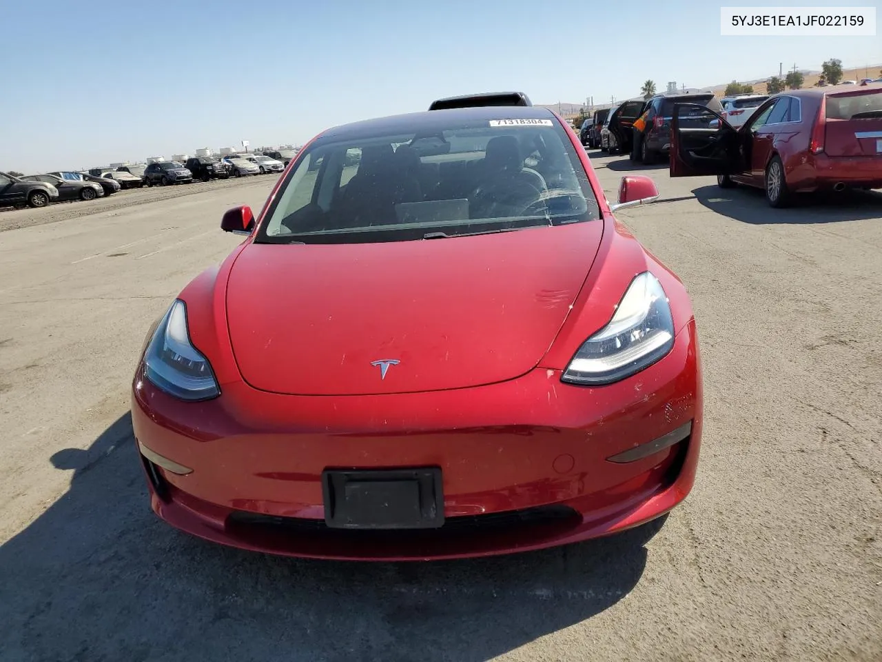 2018 Tesla Model 3 VIN: 5YJ3E1EA1JF022159 Lot: 71318304