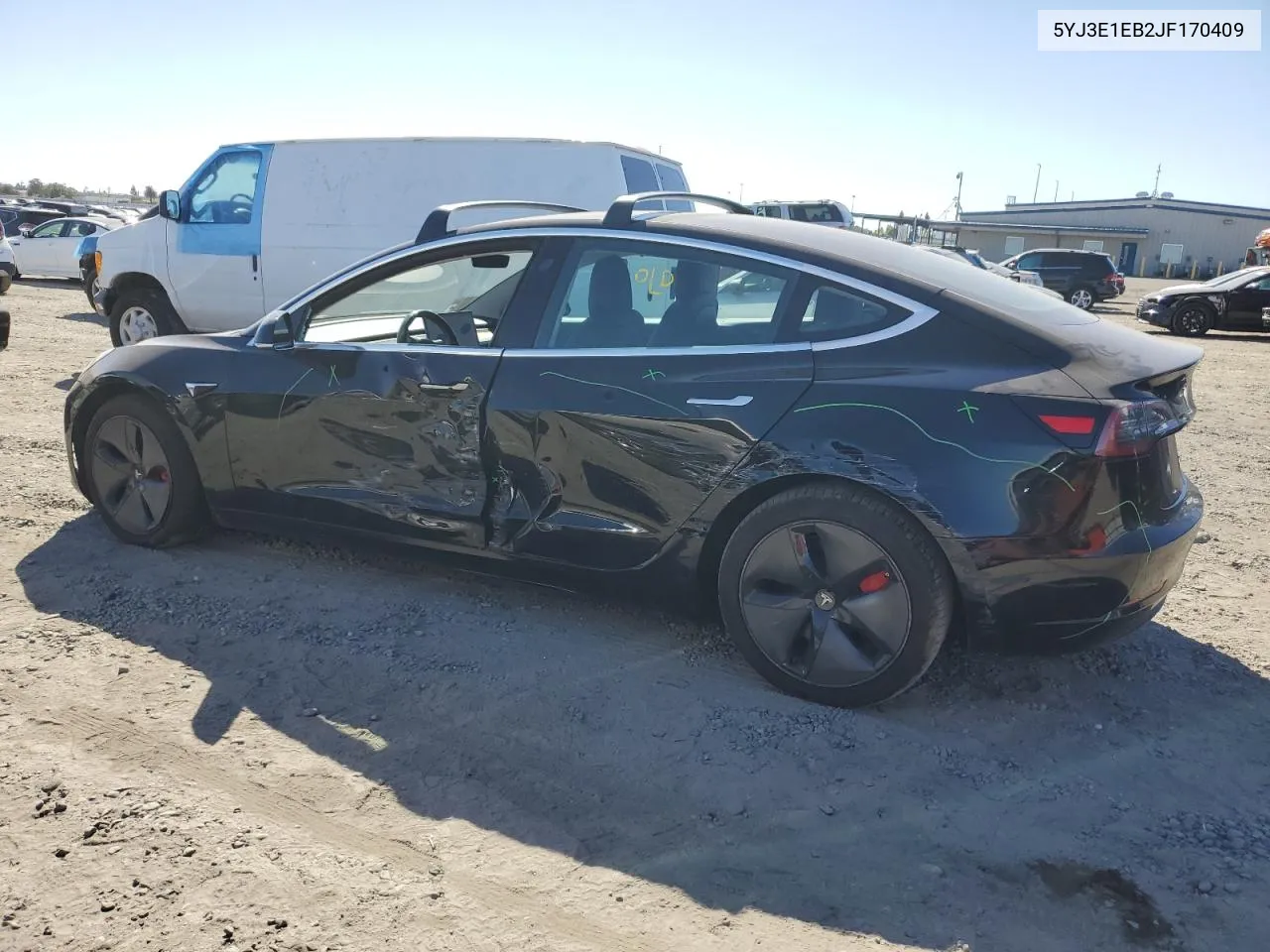 2018 Tesla Model 3 VIN: 5YJ3E1EB2JF170409 Lot: 71442454