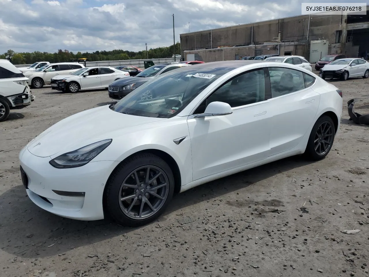 2018 Tesla Model 3 VIN: 5YJ3E1EA8JF076218 Lot: 71483014