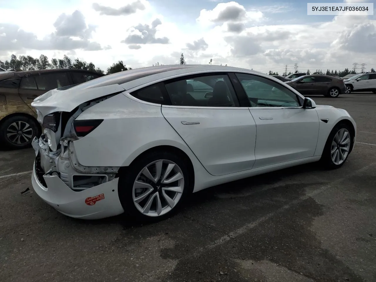 2018 Tesla Model 3 VIN: 5YJ3E1EA7JF036034 Lot: 71749044