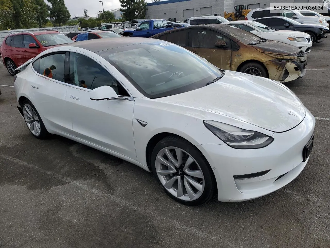 2018 Tesla Model 3 VIN: 5YJ3E1EA7JF036034 Lot: 71749044