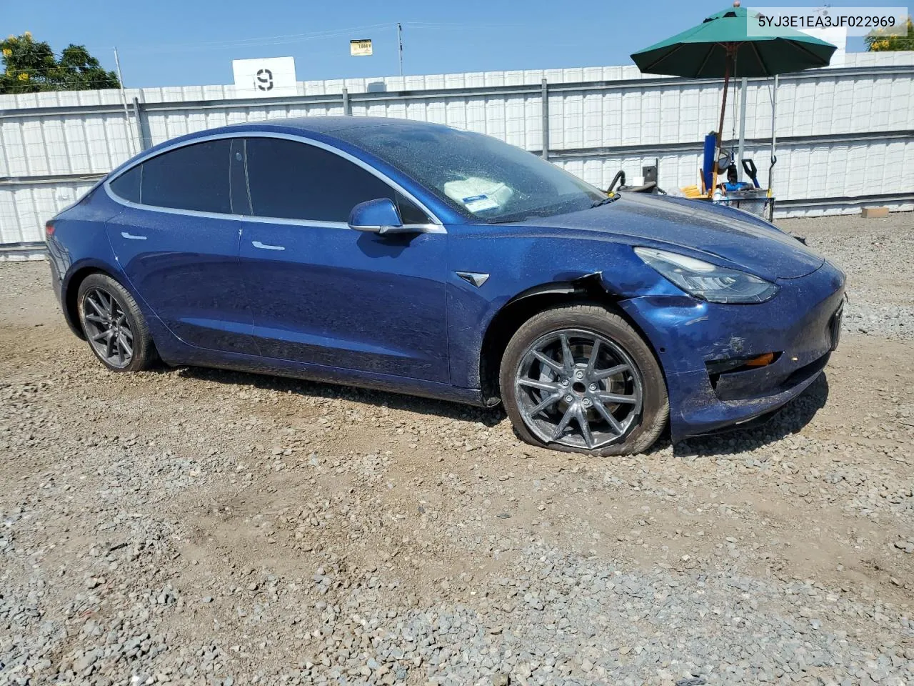 2018 Tesla Model 3 VIN: 5YJ3E1EA3JF022969 Lot: 71973624