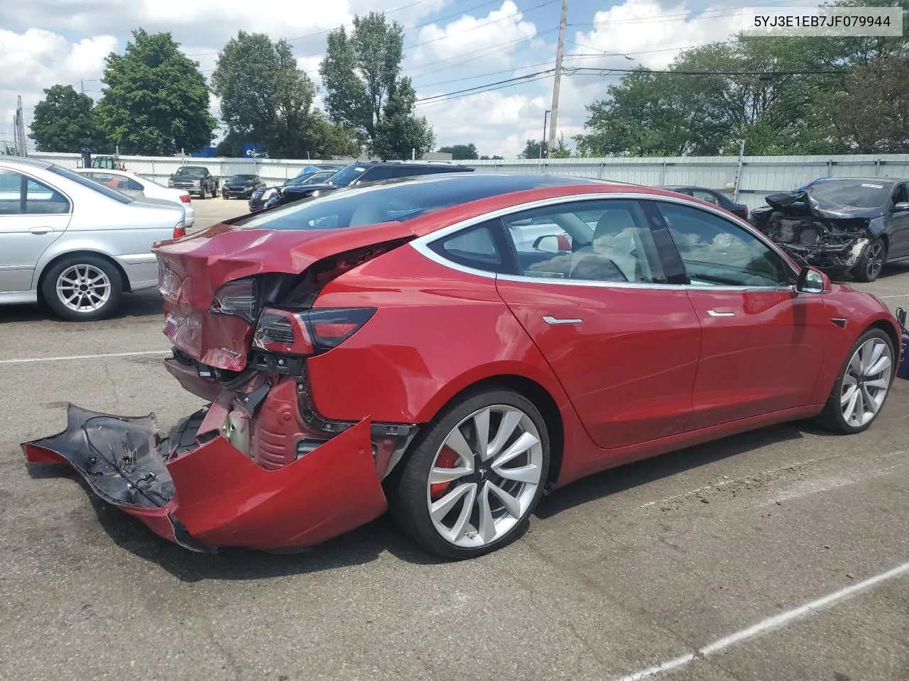 2018 Tesla Model 3 VIN: 5YJ3E1EB7JF079944 Lot: 72321344