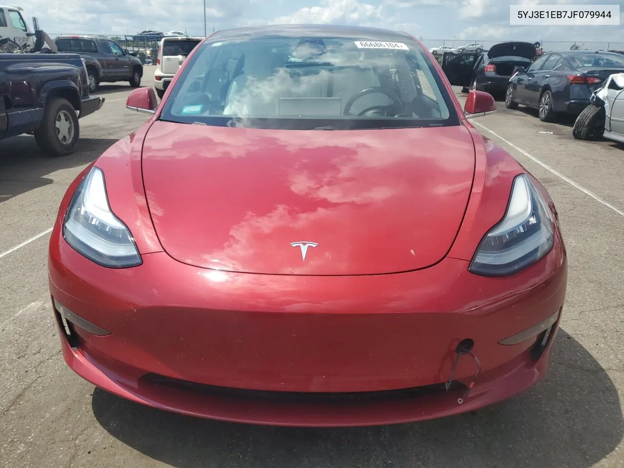 2018 Tesla Model 3 VIN: 5YJ3E1EB7JF079944 Lot: 72321344