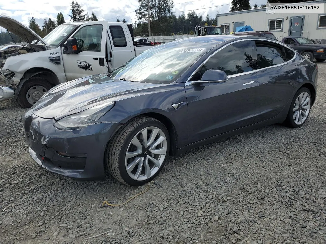 5YJ3E1EB5JF116182 2018 Tesla Model 3