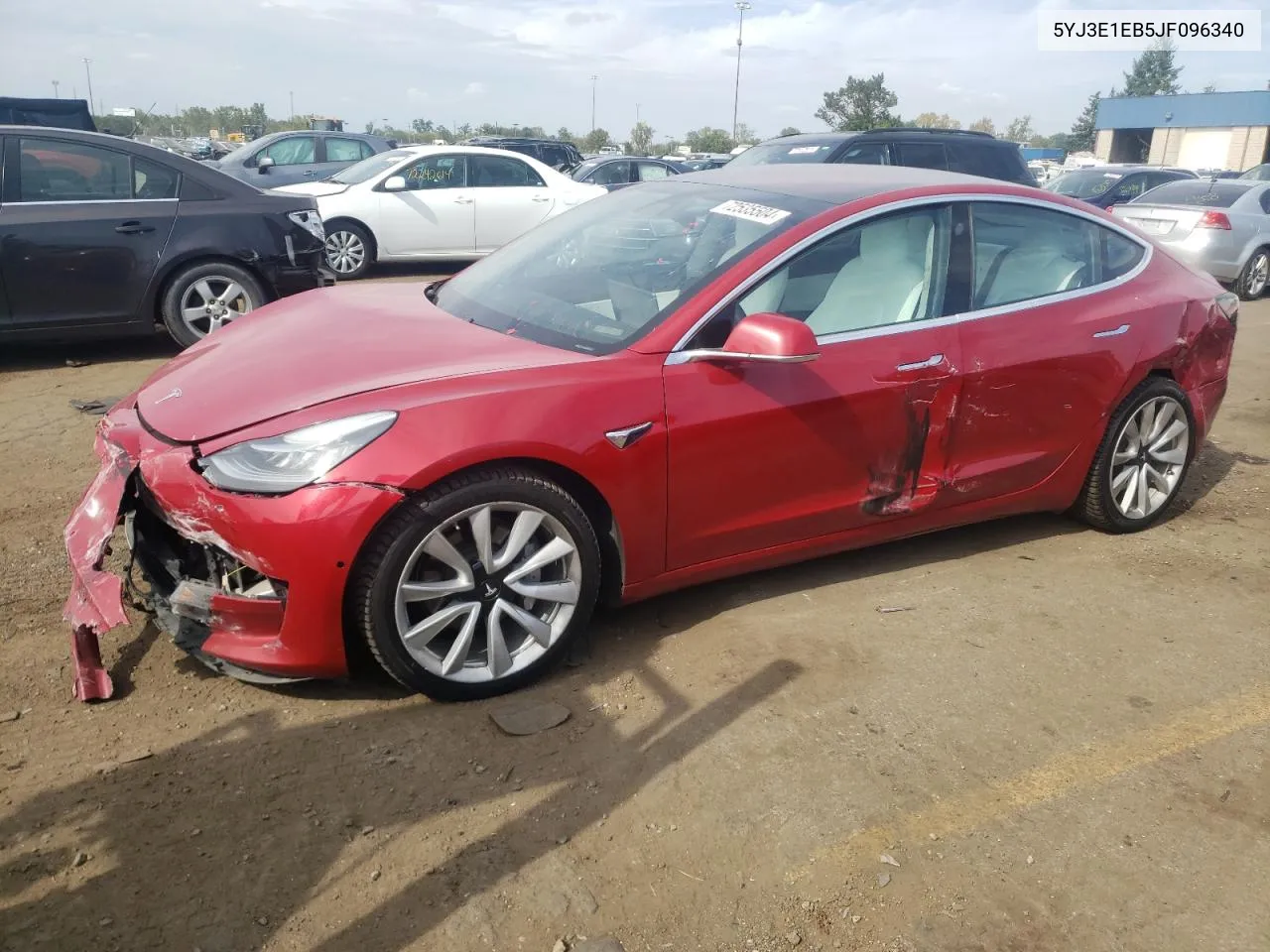 2018 Tesla Model 3 VIN: 5YJ3E1EB5JF096340 Lot: 72535504