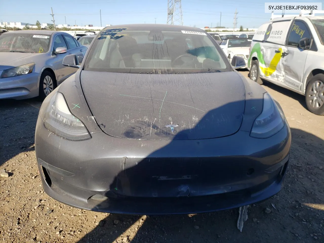 2018 Tesla Model 3 VIN: 5YJ3E1EBXJF093952 Lot: 72692614