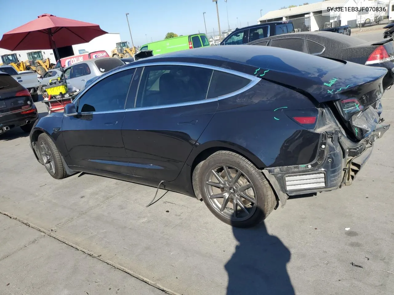 2018 Tesla Model 3 VIN: 5YJ3E1EB3JF070836 Lot: 72751744