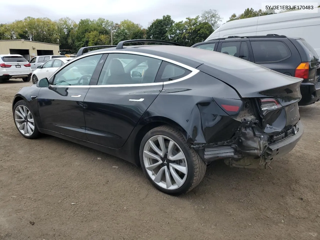 2018 Tesla Model 3 VIN: 5YJ3E1EB3JF170483 Lot: 72754214