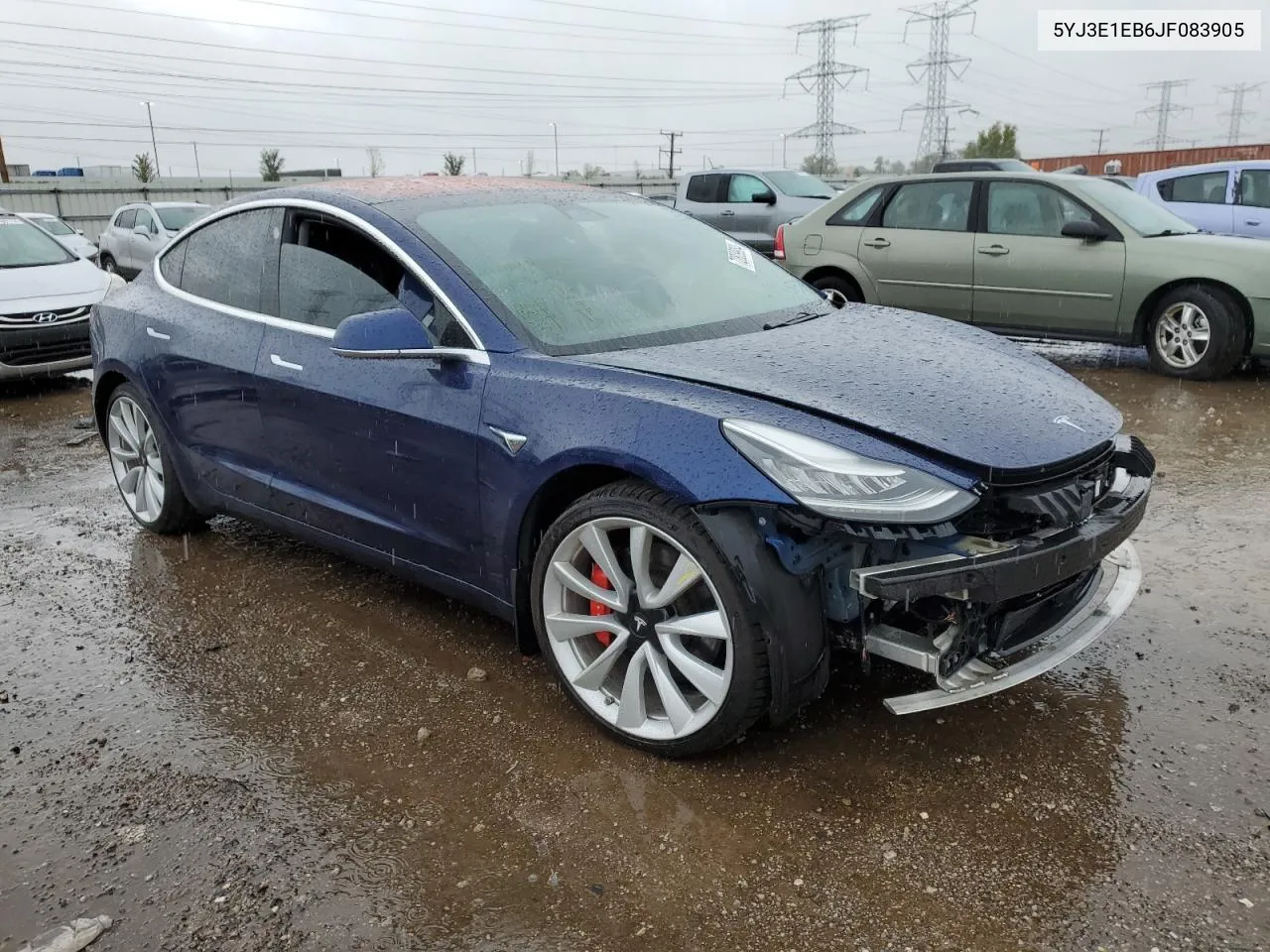 2018 Tesla Model 3 VIN: 5YJ3E1EB6JF083905 Lot: 72809984