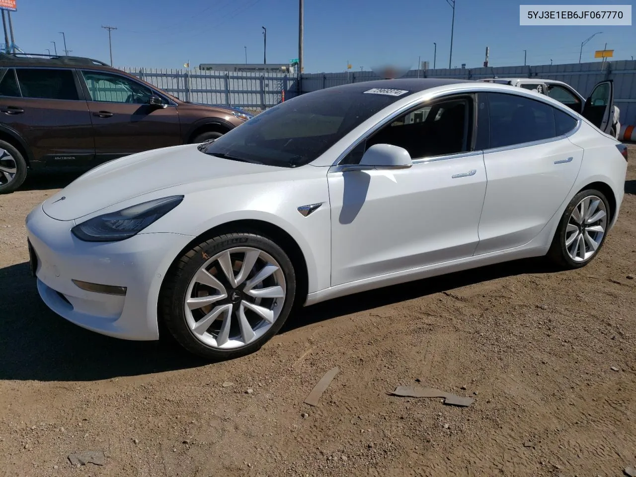 2018 Tesla Model 3 VIN: 5YJ3E1EB6JF067770 Lot: 72969374