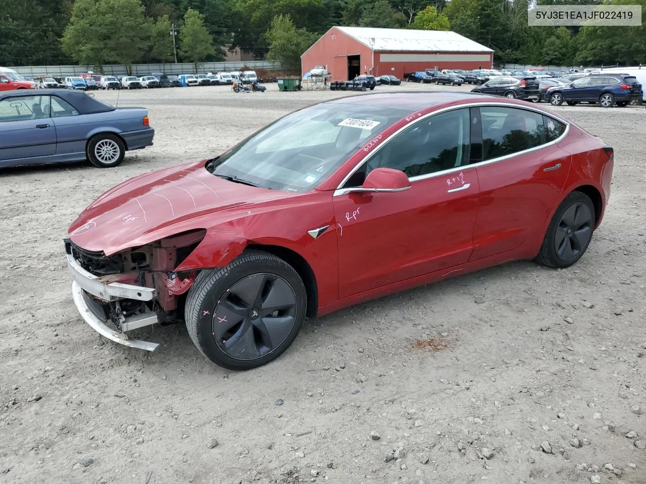 2018 Tesla Model 3 VIN: 5YJ3E1EA1JF022419 Lot: 73001604