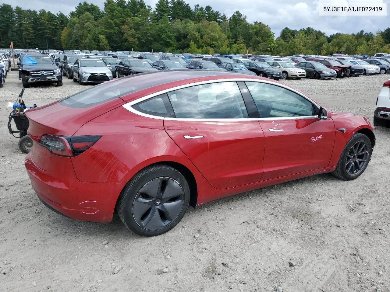 2018 Tesla Model 3 VIN: 5YJ3E1EA1JF022419 Lot: 73001604