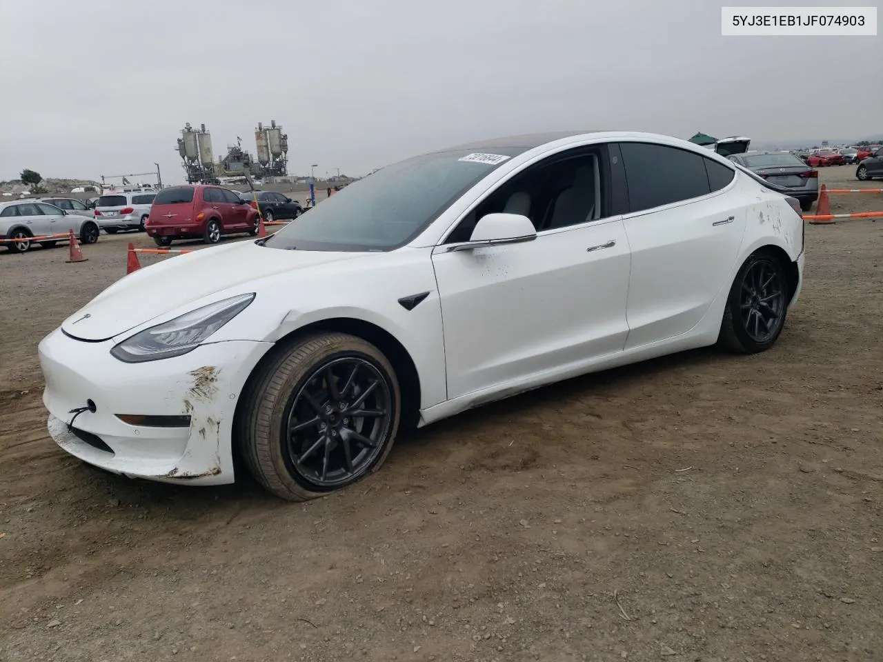 2018 Tesla Model 3 VIN: 5YJ3E1EB1JF074903 Lot: 73216844