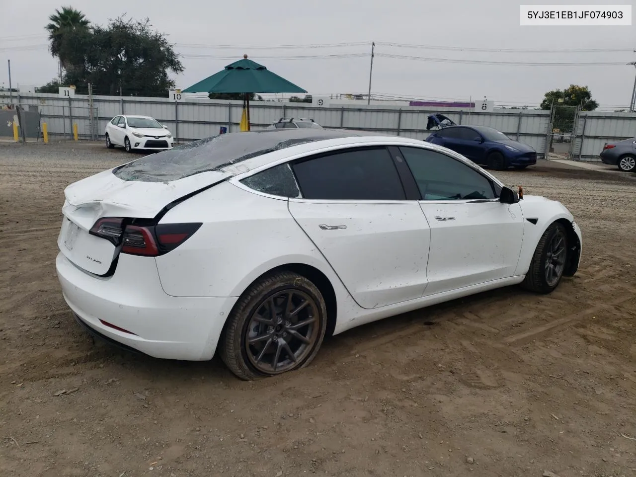 2018 Tesla Model 3 VIN: 5YJ3E1EB1JF074903 Lot: 73216844