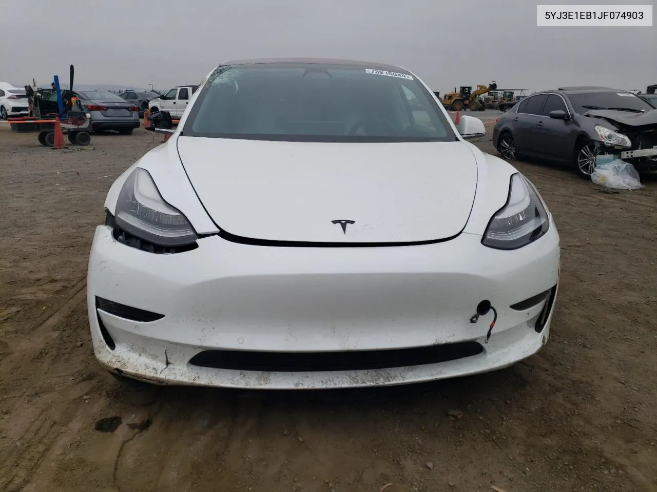 2018 Tesla Model 3 VIN: 5YJ3E1EB1JF074903 Lot: 73216844