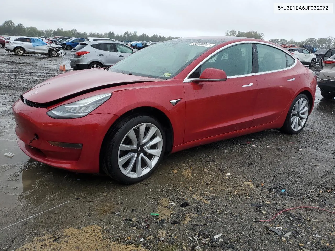 2018 Tesla Model 3 VIN: 5YJ3E1EA6JF032072 Lot: 73340834