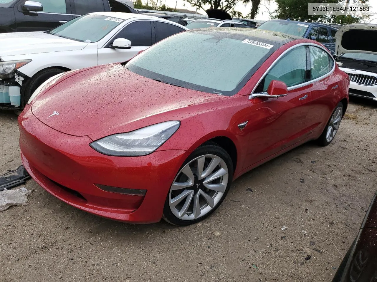 2018 Tesla Model 3 VIN: 5YJ3E1EB4JF121583 Lot: 73930384