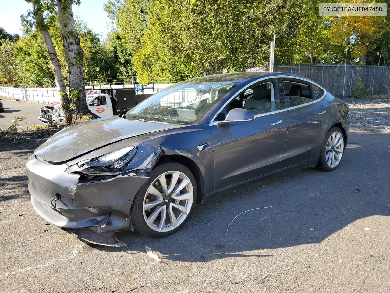 2018 Tesla Model 3 VIN: 5YJ3E1EA4JF047458 Lot: 74148184