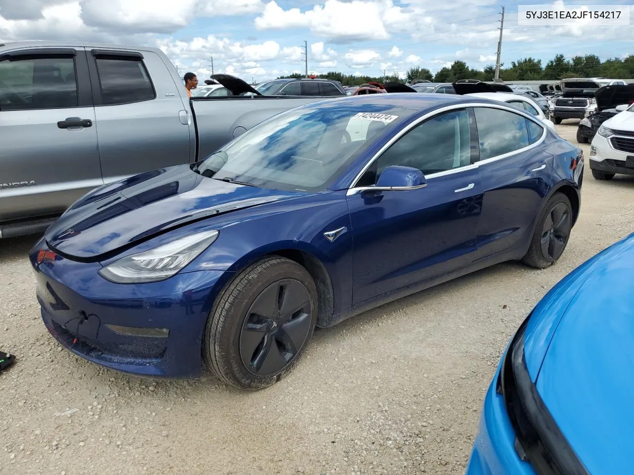 2018 Tesla Model 3 VIN: 5YJ3E1EA2JF154217 Lot: 74244474