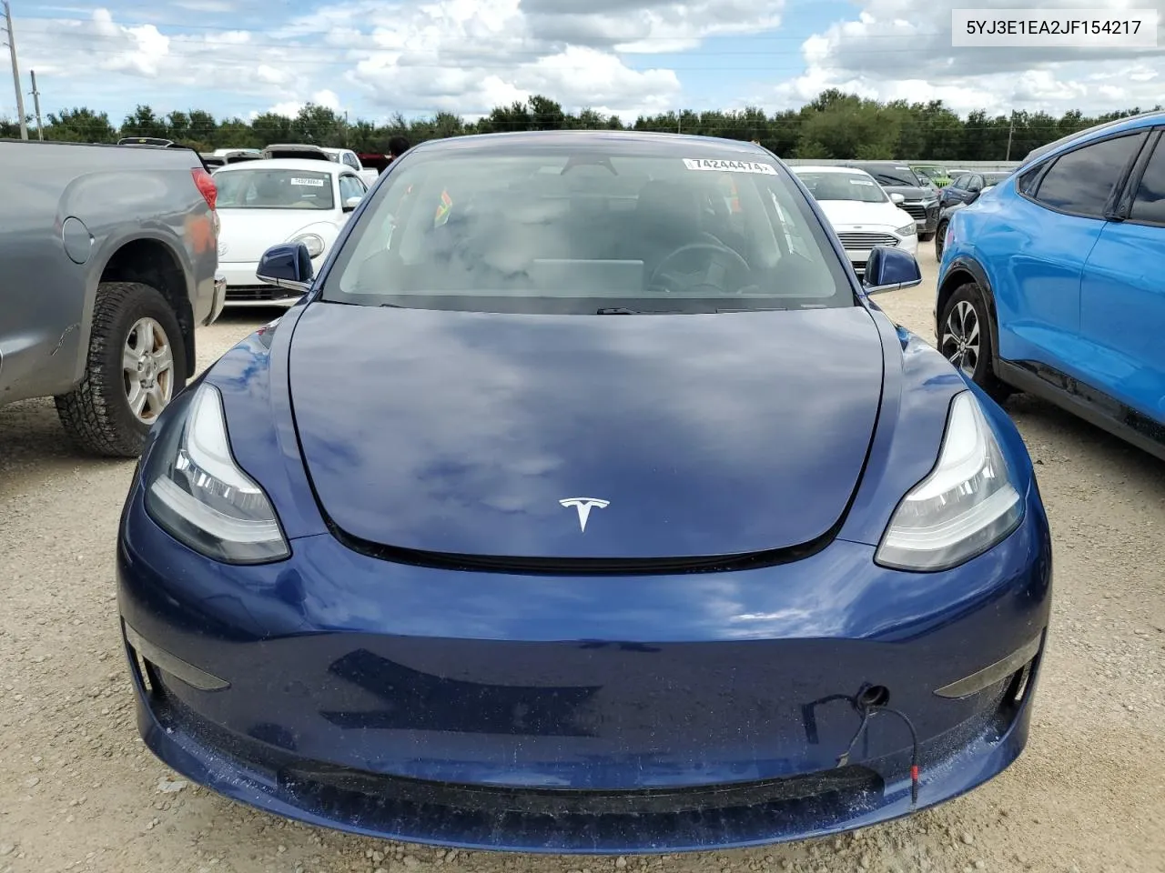 2018 Tesla Model 3 VIN: 5YJ3E1EA2JF154217 Lot: 74244474