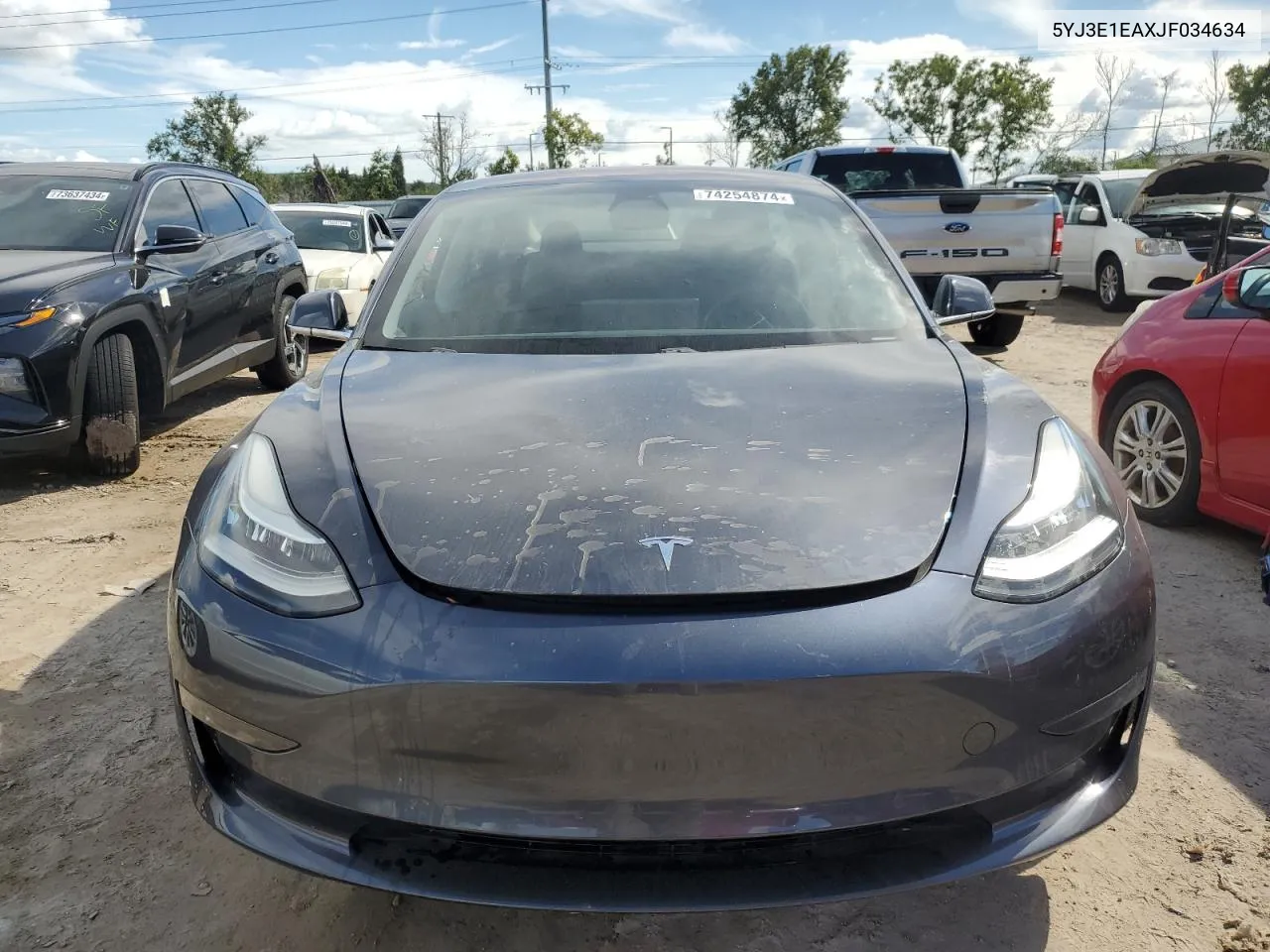 2018 Tesla Model 3 VIN: 5YJ3E1EAXJF034634 Lot: 74254874